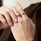 Золотое кольцо "Аннабель" с зеленым фианитом к07183 от ювелирного магазина Оникс - 15