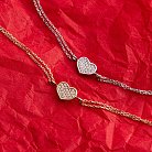 Браслет "Сердечко" с бриллиантами (белое золото) бб0048м от ювелирного магазина Оникс - 5