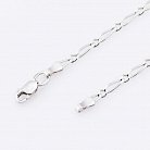 Серебряная родированная цепочка плетение Фигаро 1+1 Р010982 от ювелирного магазина Оникс - 1