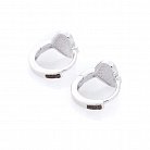 Срібні сережки "Сердечка" з емаллю 122259 от ювелирного магазина Оникс - 1