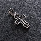 Серебряный православный крест "Распятие Христово. Покров Святой Богородицы" 133008 от ювелирного магазина Оникс - 3