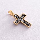 Серебряный крестик с позолотой 132460 от ювелирного магазина Оникс - 1