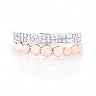 Золотое кольцо с фианитами к05383 от ювелирного магазина Оникс - 2