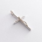 Серебряный крестик с распятием 131225 от ювелирного магазина Оникс