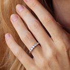 Серебряное кольцо с фианитами 1008 от ювелирного магазина Оникс - 1