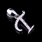 Серебряная подвеска буква "Г" (фианиты) 131991 Г от ювелирного магазина Оникс