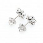 Золоті сережки-пусети "Квіточки" з діамантами сб0108gl от ювелирного магазина Оникс - 3