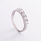 Серебряное кольцо с фианитами 1008 от ювелирного магазина Оникс