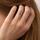 Кольцо "Сердечко" в желтом золоте к07411 от ювелирного магазина Оникс - 2