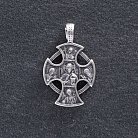 Срібний православний хрест (чорніння) 13091 от ювелирного магазина Оникс - 2