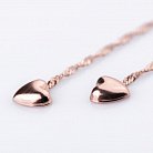 Золоті сережки "Сердечка" с04551 от ювелирного магазина Оникс - 1