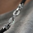 Шелковый шнурок "Спаси и Сохрани. С ликами святых" с серебряными вставками 1093шн от ювелирного магазина Оникс - 5