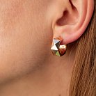 Сережки - кільця "Anna-Lisa" у червоному золоті с09029 от ювелирного магазина Оникс - 3