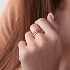 Золотое кольцо "Корона" с фианитами к03934 от ювелирного магазина Оникс - 1