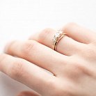 Золотое кольцо "Любил, люблю и буду любить" к03102 от ювелирного магазина Оникс - 4