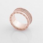Золотое кольцо с фианитами к05234 от ювелирного магазина Оникс - 1