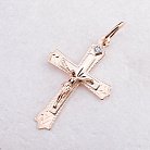 Православный крест с распятием (фианит) п01162 от ювелирного магазина Оникс - 4