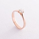 Помолвочное золотое кольцо с бриллиантом кб0416 от ювелирного магазина Оникс - 4