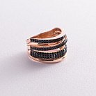 Золотое кольцо (черные фианиты) к06206 от ювелирного магазина Оникс