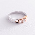Золотое кольцо с фианитами к06727 от ювелирного магазина Оникс - 2