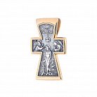 Серебряный крест "Распятие. Богоявление" (позолота) 132436 от ювелирного магазина Оникс - 3