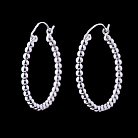 Серебряные серьги-кольца (3.5см) 121903 от ювелирного магазина Оникс - 4