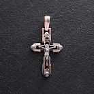 Православний хрест "Розп'яття. Спаси та Збережи" (емаль, фіаніти) 270070Е от ювелирного магазина Оникс - 4