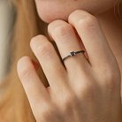 Помолвочное кольцо с черными бриллиантами (белое золото) 237511122 от ювелирного магазина Оникс - 4