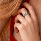 Золотое кольцо с изумрудами и бриллиантами кб0210cha от ювелирного магазина Оникс - 4