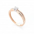 Помолвочное золотое кольцо с фианитами к05554 от ювелирного магазина Оникс