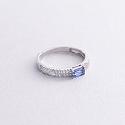 Золотое кольцо с бриллиантами и сапфиром кб0549sm от ювелирного магазина Оникс - 3