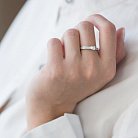 Серебряное помолвочное кольцо с фианитами 112071 от ювелирного магазина Оникс - 1