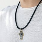Серебряный крест с позолотой ''Распятие. Архангел Михаил.'' 132504 от ювелирного магазина Оникс - 1