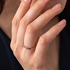 Золотое кольцо с фианитами в стиле минимализм к06556 от ювелирного магазина Оникс - 3
