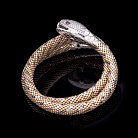 Эксклюзивный золотой браслет "Змея" с фианитами б01999 от ювелирного магазина Оникс