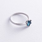 Серебряное кольцо с топазом "Лондон Голубой" GS-01-017-33 от ювелирного магазина Оникс - 1