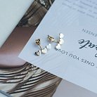 Золоті сережки-пусети "Сердечка" с05551 от ювелирного магазина Оникс - 1