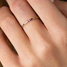 Кольцо с разноцветными фианитами (желтое золото) к07162 от ювелирного магазина Оникс - 13