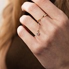 Золотое кольцо с подвеской "Звездочка" (фианиты) к06998 от ювелирного магазина Оникс - 5