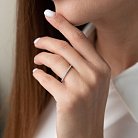 Золотое кольцо "Минимализм" с бриллиантами кб0366 от ювелирного магазина Оникс - 3