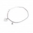 Срібний браслет "Сердечка" 141212 от ювелирного магазина Оникс
