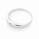 Срібний перстень з фіанітами 112119 от ювелирного магазина Оникс - 1