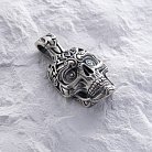 Серебряная подвеска "Череп" (чернение) 132570 от ювелирного магазина Оникс - 10