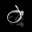 Срібний перстень "Метелик" з фіанітами 111724 от ювелирного магазина Оникс - 1