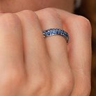 Золотое кольцо с сапфирами кб0446gl от ювелирного магазина Оникс - 7