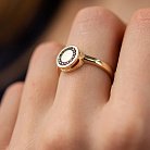 Золотое кольцо с черными бриллиантами 234543122 от ювелирного магазина Оникс - 2