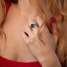 Серебряное кольцо "Клевер" (оникс) 112772 от ювелирного магазина Оникс - 1