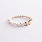 Золотое кольцо с фианитами к05713 от ювелирного магазина Оникс - 7