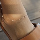 Золотой браслет "Шарики" на ногу б05321 от ювелирного магазина Оникс