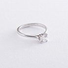 Помолвочное кольцо в белом золоте (фианит) к06313 от ювелирного магазина Оникс - 2